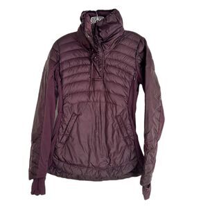 Lululemon What The Fluff Pullover Down Purple Hooded Jacket Women's Size 4